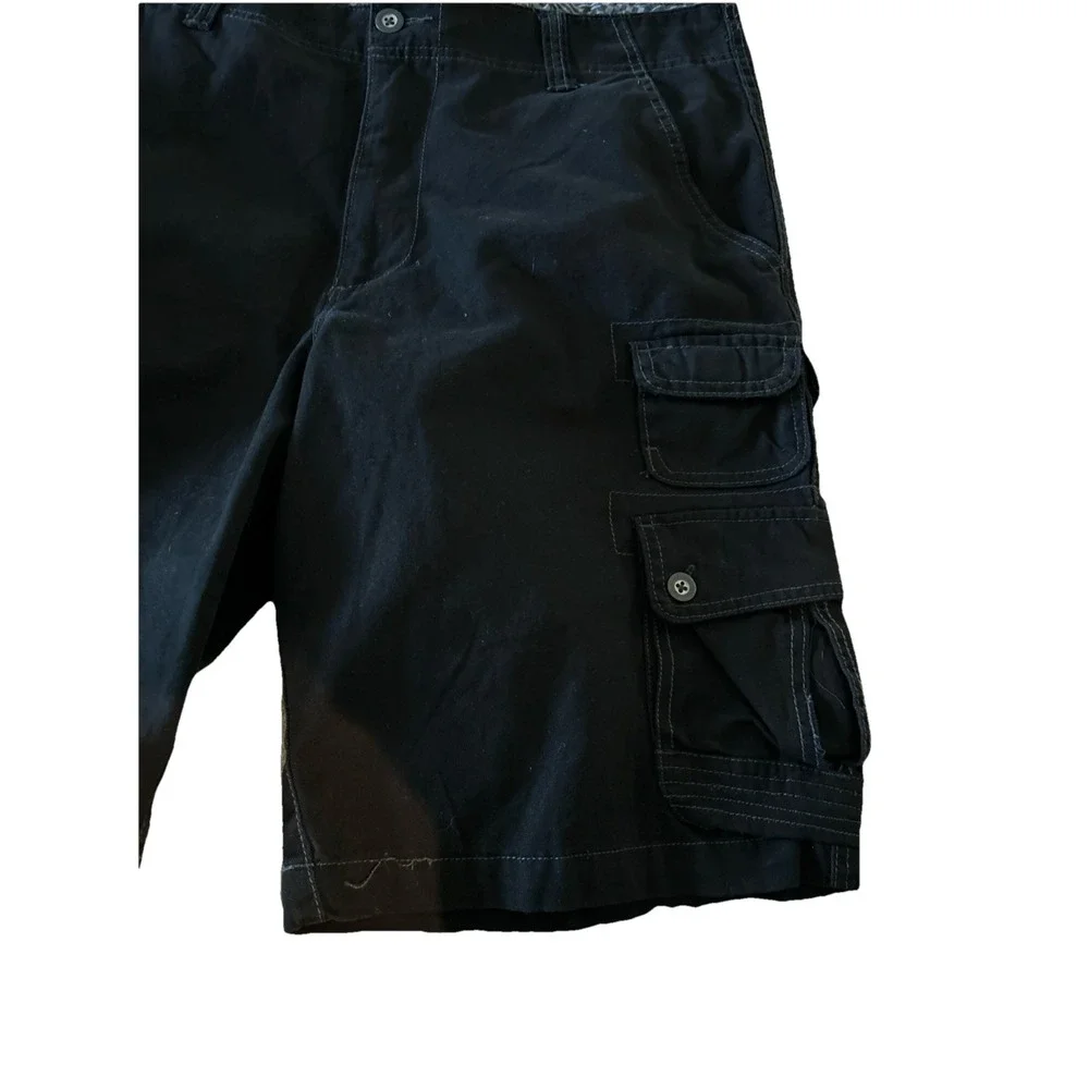OP Men's‎ Cargo Shorts Size 36 Black Canvas Vintage Y2K
